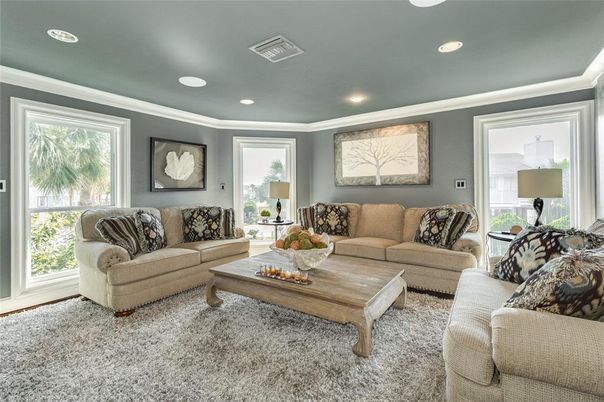 Interior, Living room, Recessed Lighting