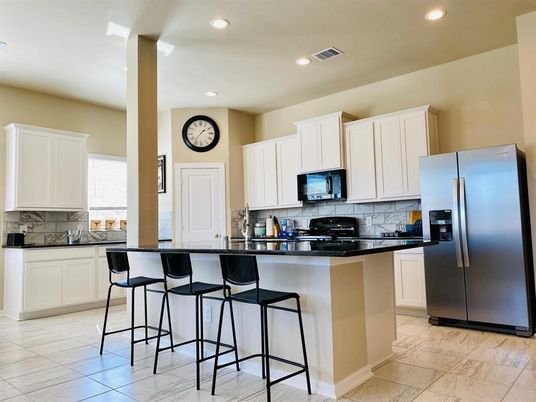 Interior, Kitchen, Marble, Recessed Lighting, Stainless Steel Appliances