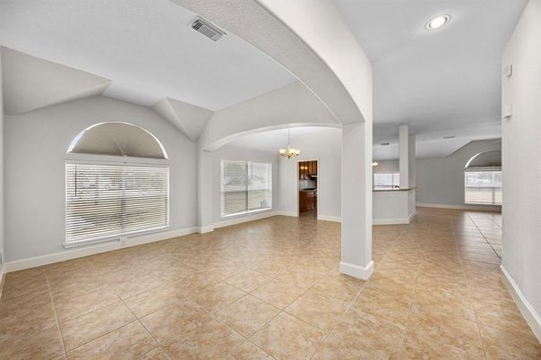 Chandelier, Empty room, Interior, Recessed Lighting