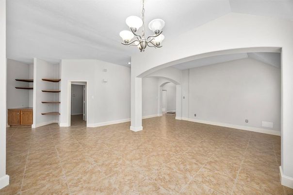 Chandelier, Empty room, Interior