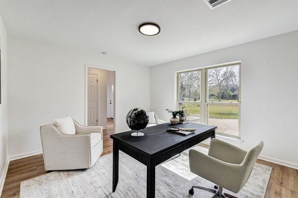 Home Office, Interior, Wood Texture Flooring
