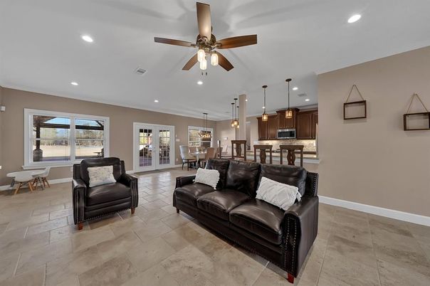 Dining room, Interior, Kitchen, Living room, Pendant Lights, Recessed Lighting