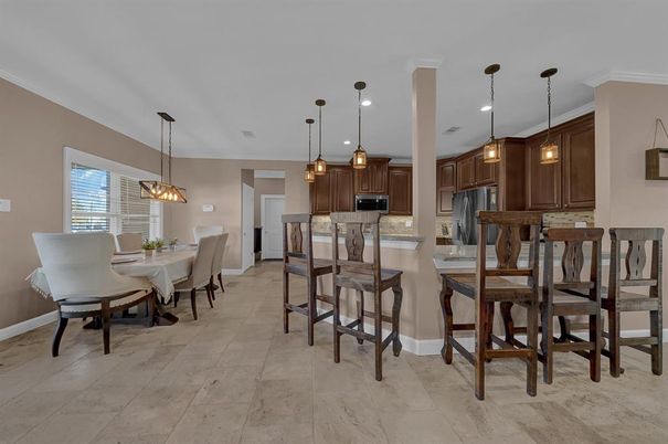 Dining room, Interior, Kitchen, Pendant Lights, Recessed Lighting