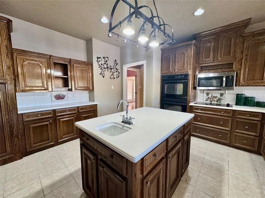 Interior, Kitchen, Recessed Lighting, Tile Countertops