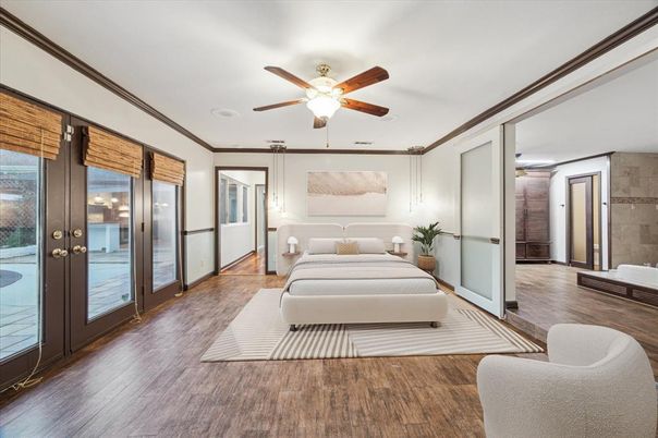 Bedroom, Interior, Wood Texture Flooring