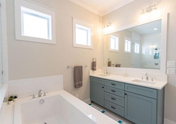 Bathroom, Dual Sink Vanities, Glass Shower, Interior