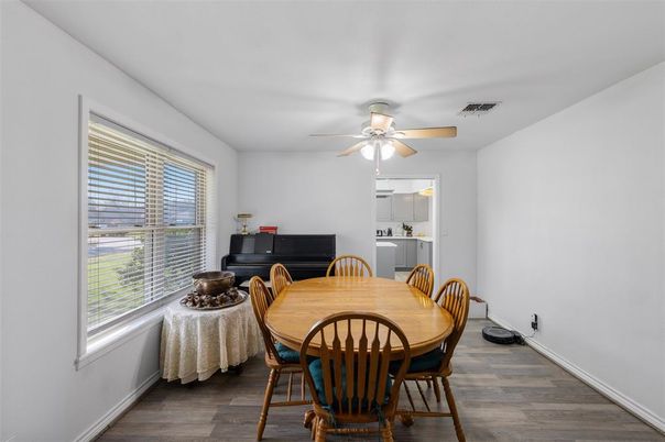Dining room, Interior, Wood Texture Flooring