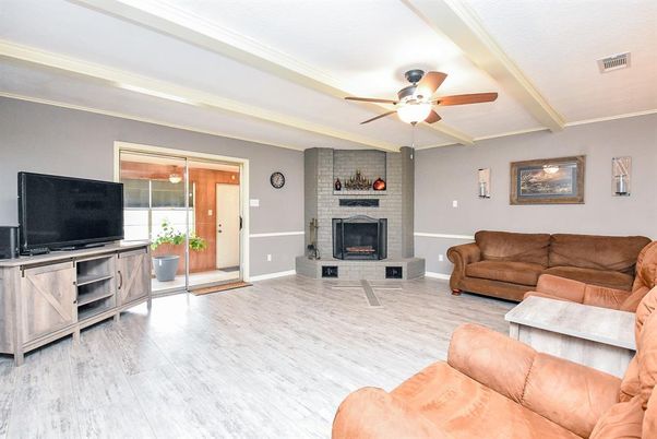 Fireplace, Interior, Living room, Stone Walls, Wood Texture Flooring