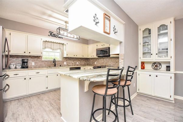 Interior, Kitchen, Wood Texture Flooring