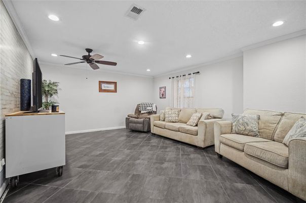 Interior, Living room, Recessed Lighting