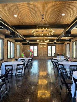 Chandelier, Dining room, Interior, Pendant Lights, Recessed Lighting, Stone Walls, Wooden Ceilings, Wood Texture Flooring