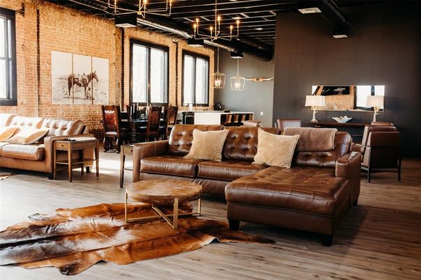 Dining room, Interior, Living room, Pendant Lights, Wood Texture Flooring