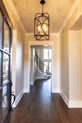 Chandelier, Interior, Wood Texture Flooring