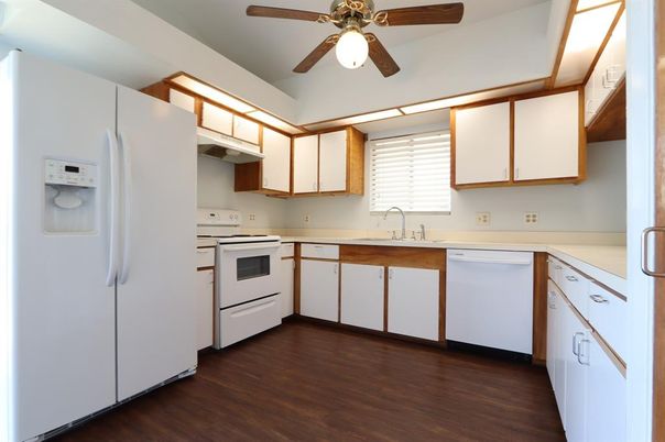 Interior, Kitchen, Wood Texture Flooring