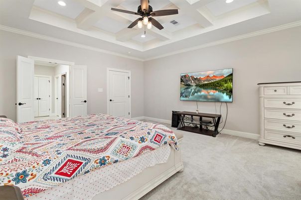 Bedroom, Interior, Recessed Lighting