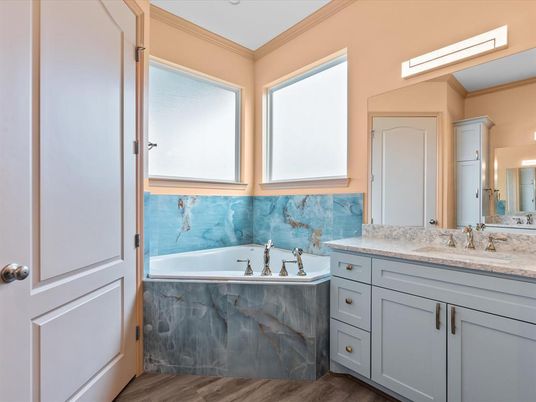 Bathroom, Dual Sink Vanities, Interior, Wood Texture Flooring
