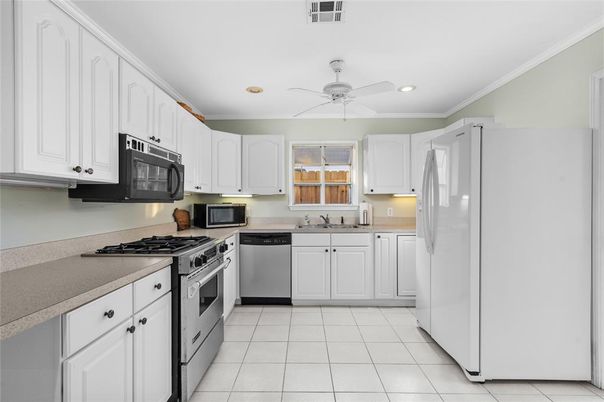 Interior, Kitchen, Recessed Lighting, Stainless Steel Appliances