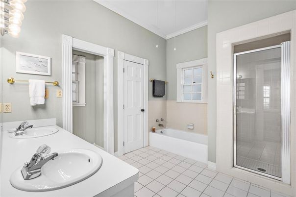 Bathroom, Dual Sink Vanities, Glass Shower, Interior