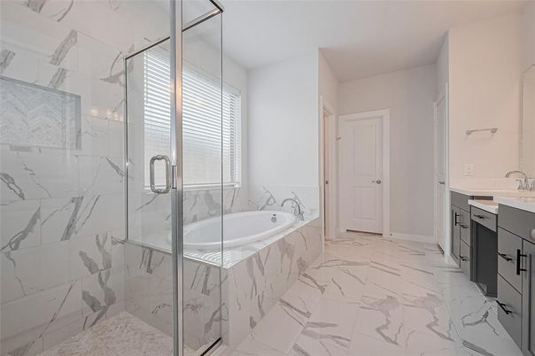 Bathroom, Glass Shower, Interior, Marble, Marble Walls
