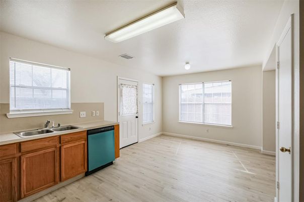 Interior, Kitchen, Wood Texture Flooring