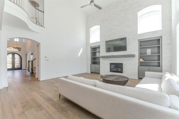 Chandelier, Fireplace, Interior, Living room, Wood Texture Flooring