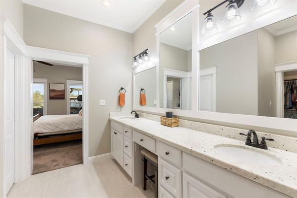 Bathroom, Bedroom, Dual Sink Vanities, Interior, Recessed Lighting