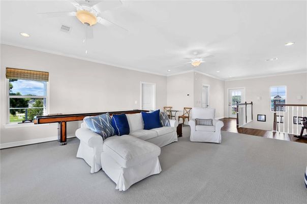 Dining room, Interior, Living room, Recessed Lighting, Wood Texture Flooring