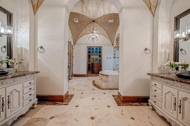 Bathroom, Chandelier, Interior, Pendant Lights