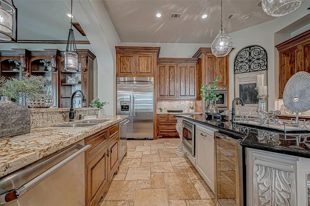 Interior, Kitchen, Pendant Lights, Recessed Lighting, Stainless Steel Appliances