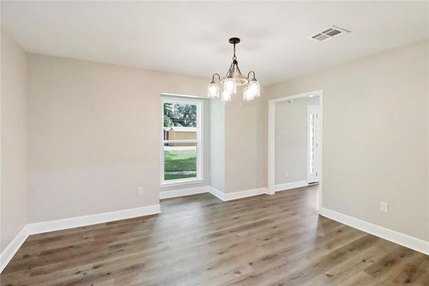 Empty room, Interior, Pendant Lights, Wood Texture Flooring