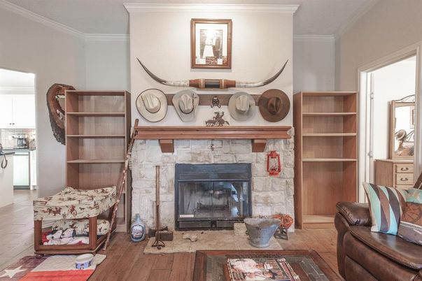 Fireplace, Interior, Wood Texture Flooring