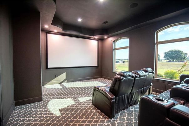 Home Theatre Room, Interior, Projection Screen, Recessed Lighting, Theatre Room