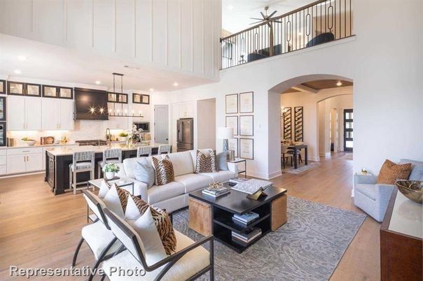 Interior, Kitchen, Living room, Pendant Lights, Recessed Lighting, Stainless Steel Appliances, Wood Texture Flooring