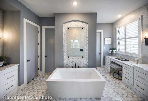Bathroom, Free Standing Baths, Interior, Marble, Marble Walls, Recessed Lighting