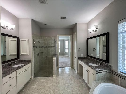 Bathroom, Dual Sink Vanities, Glass Shower, Interior