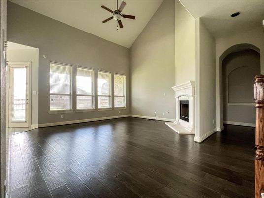 Empty room, Fireplace, Interior, Wood Texture Flooring