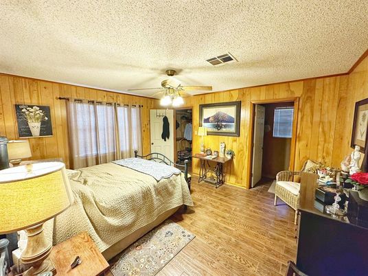 Bedroom, Interior, Wood Texture Flooring, Wooden Walls