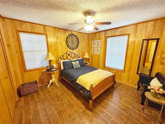 Bedroom, Interior, Wood Texture Flooring, Wooden Walls