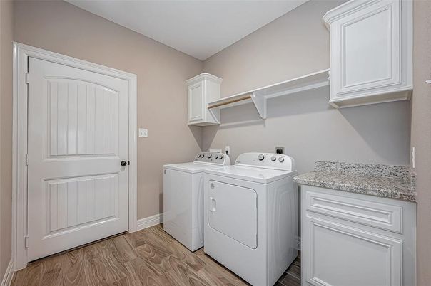 Interior, Washer, Wood Texture Flooring