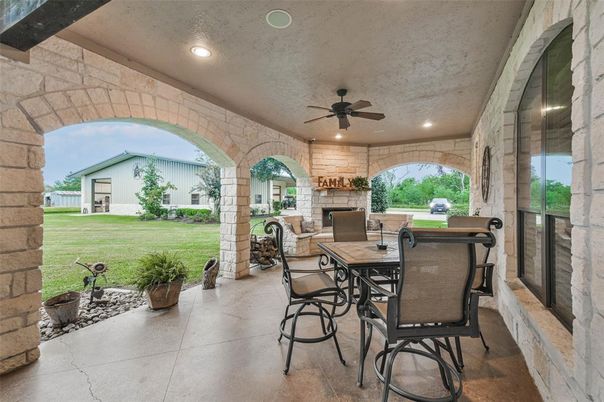 Backyard, Exterior, Fireplace