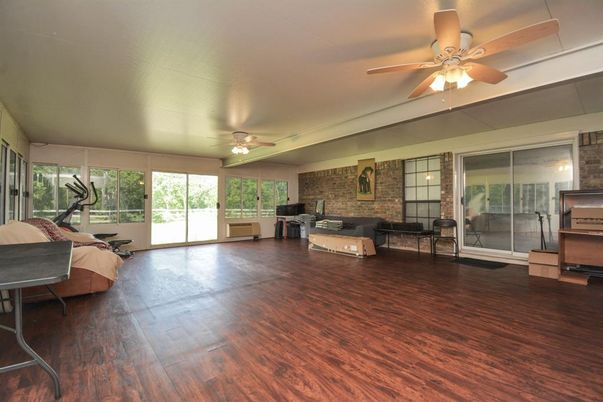 Interior, Living room, Stone Walls, Wood Texture Flooring