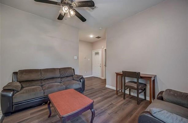 Dining room, Interior, Living room, Recessed Lighting, Wood Texture Flooring