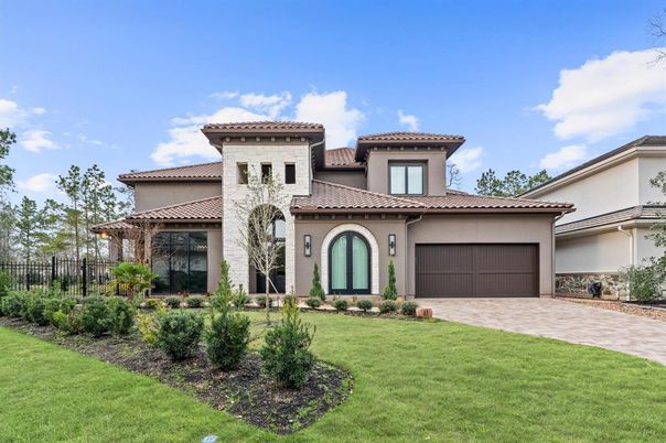 Attached, Backyard, Exterior, Facade, Mediterranean