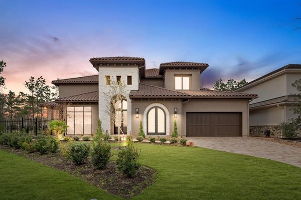 Attached, Backyard, Exterior, Facade, Mediterranean