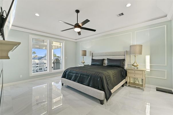 Bedroom, Interior, Recessed Lighting