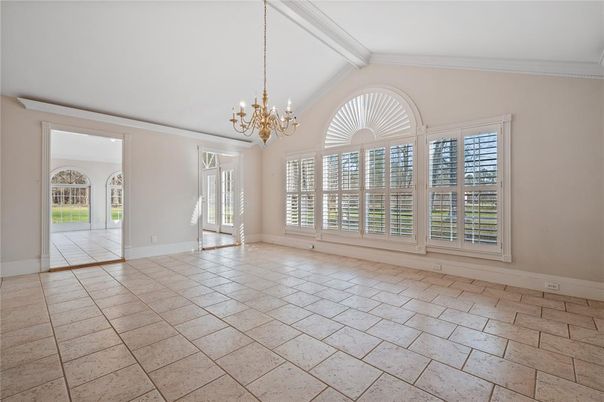 Chandelier, Empty room, Interior