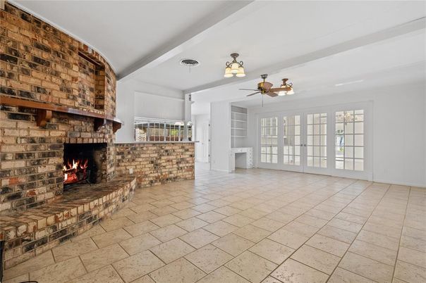 Empty room, Fireplace, Interior, Stone Walls