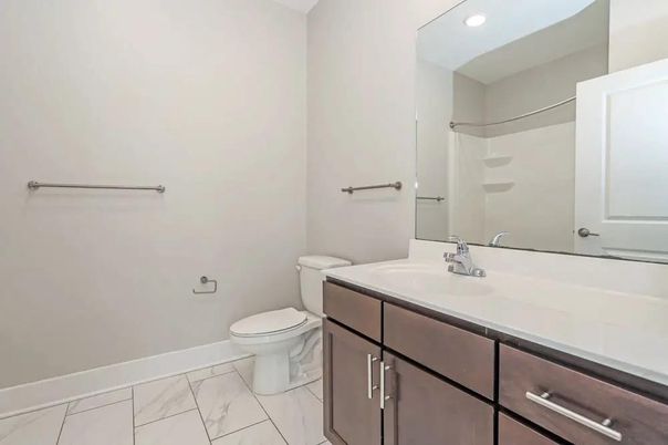 Bathroom, Interior, Marble, Recessed Lighting