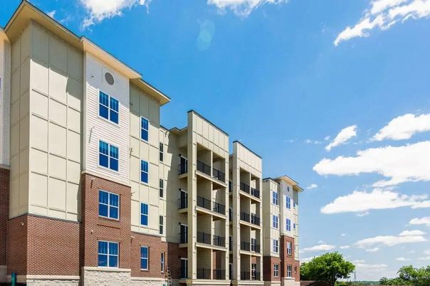 Exterior, Facade, Brick Facade, Highrise