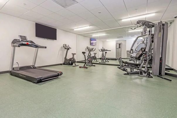 Fitness Equipment, Gym, Interior, Recessed Lighting